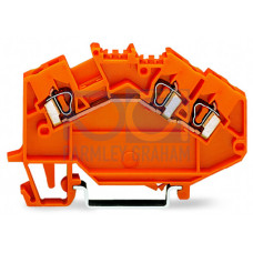 3-conductor through terminal block, 2.5 mm&sup2;, center marking, orange