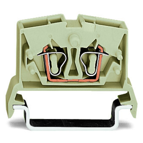 2-conductor miniature through terminal block, 2.5 mm&sup2;, with test option, light gray