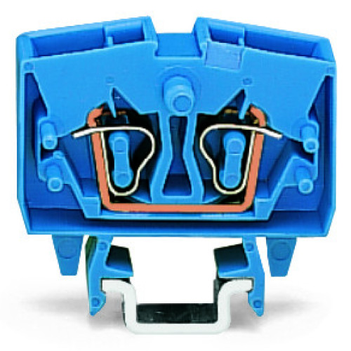 2-conductor miniature through terminal block, 2.5 mm&sup2;, with test option, blue