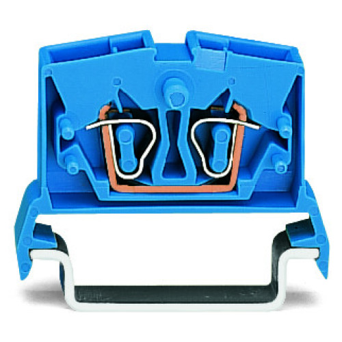 2-conductor miniature through terminal block, 2.5 mm&sup2;, with test option, blue
