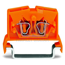 2-conductor miniature through terminal block, 2.5 mm&sup2;, with test option, orange