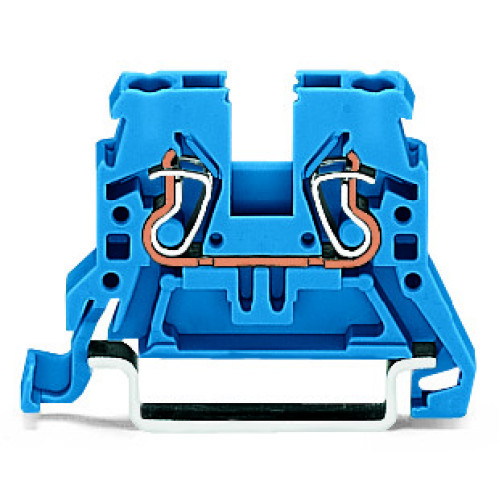 2-conductor through terminal block, 2.5 mm&sup2;, suitable for Ex i applications, blue
