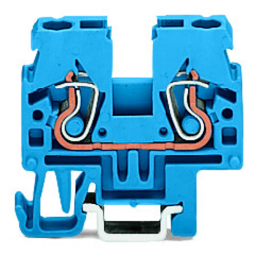 2-conductor through terminal block, 2.5 mm&sup2;, suitable for Ex i applications, blue