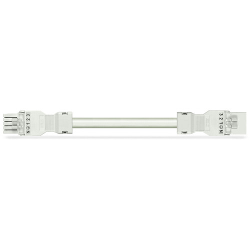 pre-assembled interconnecting cable, Eca, Socket/plug, white