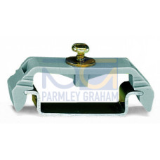 Mounting carrier, for isolated mounting on DIN 35 rails, gray