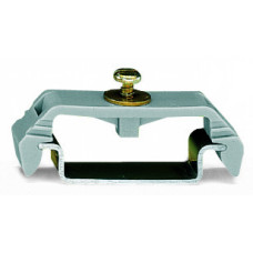 Mounting carrier, for isolated mounting on DIN 35 rails, gray
