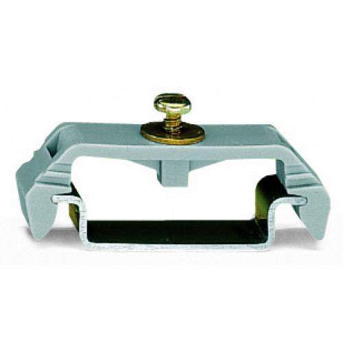 Mounting carrier, for isolated mounting on DIN 35 rails, gray