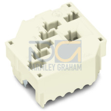 Conductor support, cover, with direct ground contact, 5-pole, white