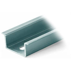 Steel carrier rail, 35 x 15 mm, 1.5 mm thick, silver-colored