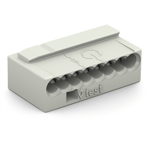 MICRO PUSH WIRE&reg; connector for junction boxes, for solid conductors, max. 0.8 mm &Oslash;, light gray