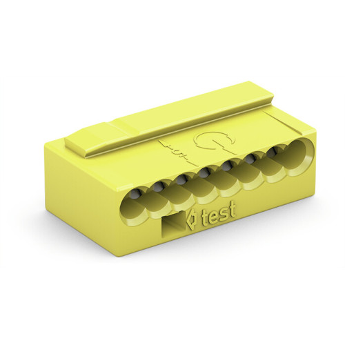 MICRO PUSH WIRE&reg; connector for junction boxes, for solid conductors, max. 0.8 mm &Oslash;, yellow
