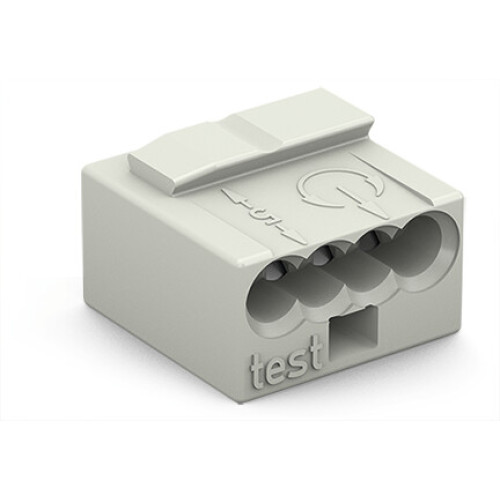 MICRO PUSH WIRE&reg; connector for junction boxes, for solid conductors, max. 0.8 mm &Oslash;, light gray