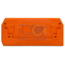 End and intermediate plate, 2.5 mm thick, orange