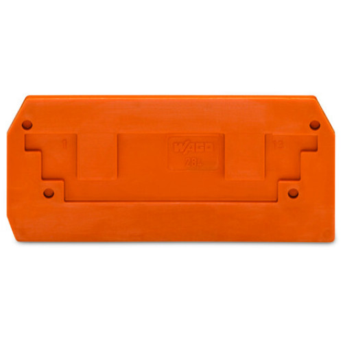 End and intermediate plate, 2.5 mm thick, orange