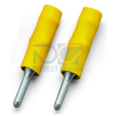 Test socket, insulated, 2.3 mm &Oslash;, yellow