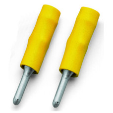 Test socket, insulated, 2.3 mm dia, yellow