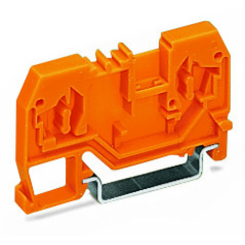 Spacer of same profile, suitable for 2-conductor terminal blocks of horizontal type, orange