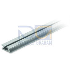 Aluminum carrier rail, 1000 mm long, 18 mm wide, silver-colored