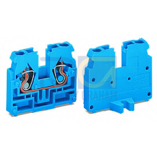 2-conductor end terminal block, without push-buttons, suitable for Ex i applications, blue