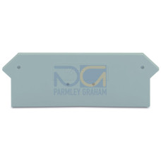 End and intermediate plate, 2 mm thick, gray