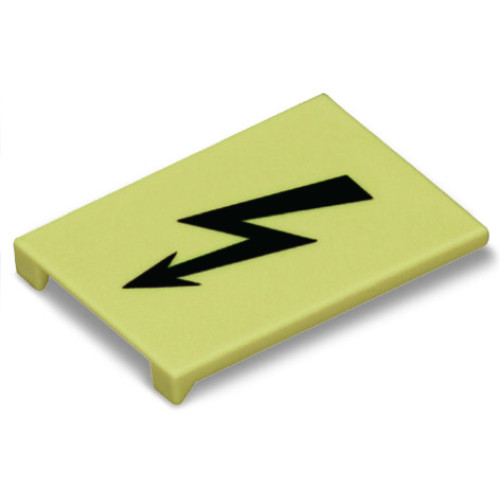 Protective warning marker, with high-voltage symbol, black, yellow