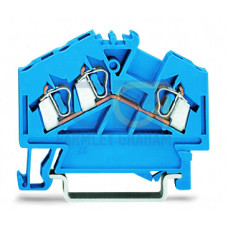 3-conductor through terminal block, 2.5 mm&sup2;, suitable for Ex i applications, blue