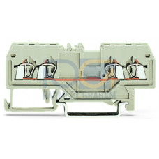 4-conductor through terminal block, 1.5 mm&sup2;, suitable for Ex e II applications, light gray