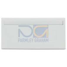 Separator plate, 2 mm thick, oversized, light gray