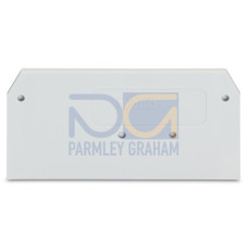 End and intermediate plate, 2 mm thick, light gray