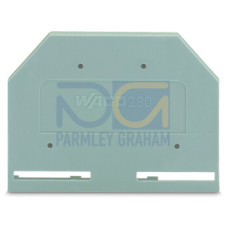 End and intermediate plate, 2.5 mm thick, gray