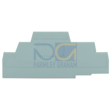 End and intermediate plate, 2.5 mm thick, gray