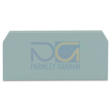 End and intermediate plate, 2.5 mm thick, gray