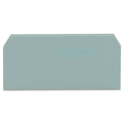 End and intermediate plate, 2.5 mm thick, gray