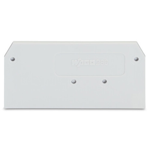 End and intermediate plate, 2.5 mm thick, light gray