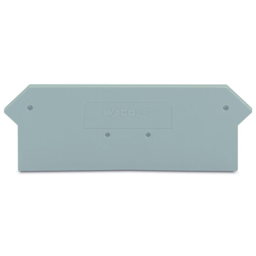 End and intermediate plate, 2.5 mm thick, gray