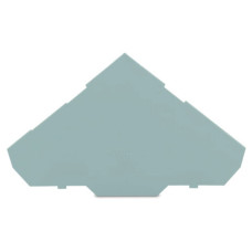 End and intermediate plate, 1 mm thick, for triple-deck terminal blocks, gray