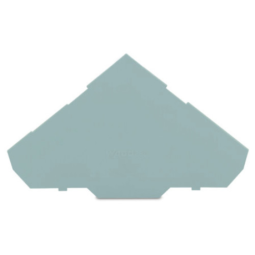 End and intermediate plate, 1 mm thick, for triple-deck terminal blocks, gray