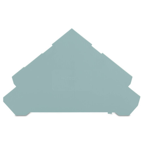 End and intermediate plate, 1 mm thick, for quadruple-deck terminal blocks, gray