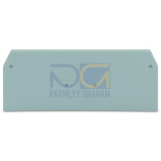 End and intermediate plate, 2.5 mm thick, gray