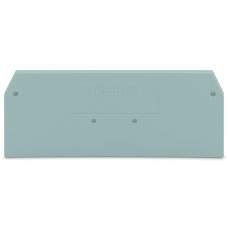 End and intermediate plate, 2.5 mm thick, gray