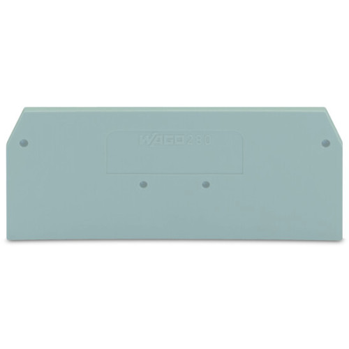 End and intermediate plate, 2.5 mm thick, gray