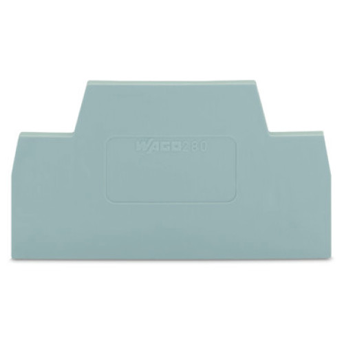 End and intermediate plate, 2.5 mm thick, gray