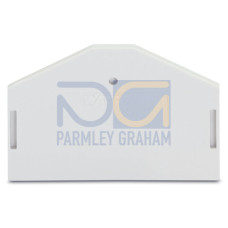 End and intermediate plate, 2.5 mm thick, light gray