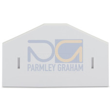 Separator plate, 2.5 mm thick, oversized, light gray