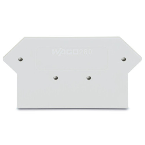 End and intermediate plate, 2.5 mm thick, light gray