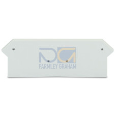 End and intermediate plate, 2.5 mm thick, light gray