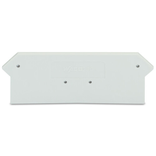 End and intermediate plate, 2.5 mm thick, light gray