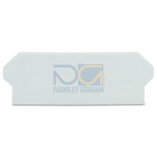 Separator plate, 2 mm thick, oversized, light gray
