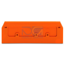 End and intermediate plate, 2.5 mm thick, orange