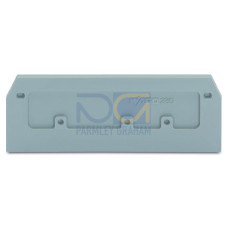 End and intermediate plate, 2.5 mm thick, gray